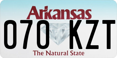 AR license plate 070KZT