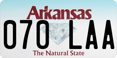AR license plate 070LAA