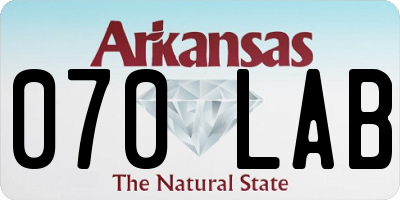 AR license plate 070LAB