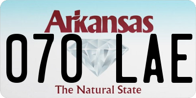 AR license plate 070LAE