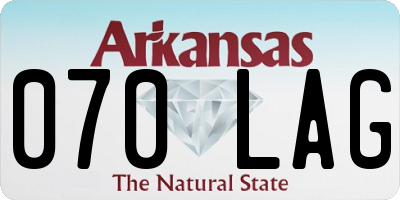 AR license plate 070LAG
