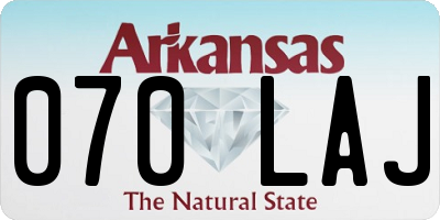 AR license plate 070LAJ