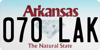 AR license plate 070LAK