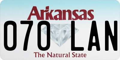 AR license plate 070LAN