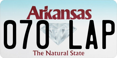 AR license plate 070LAP