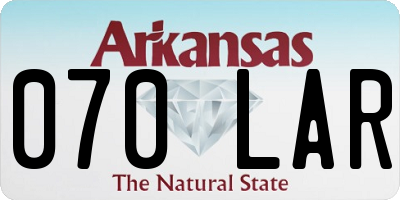 AR license plate 070LAR