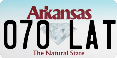 AR license plate 070LAT