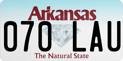 AR license plate 070LAU