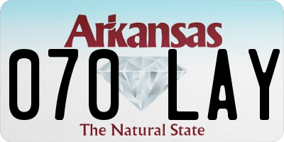 AR license plate 070LAY