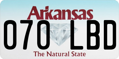 AR license plate 070LBD