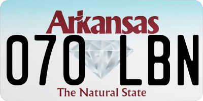 AR license plate 070LBN