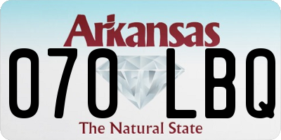 AR license plate 070LBQ