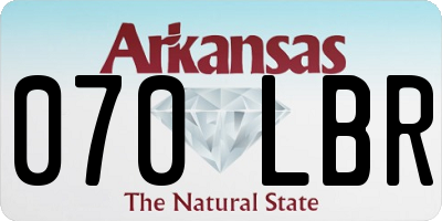 AR license plate 070LBR