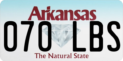 AR license plate 070LBS