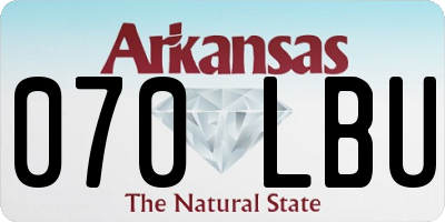 AR license plate 070LBU