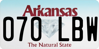 AR license plate 070LBW