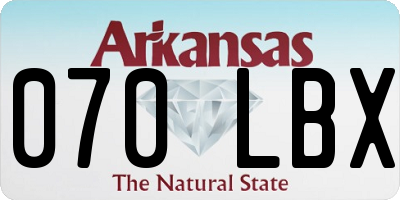 AR license plate 070LBX