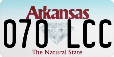 AR license plate 070LCC
