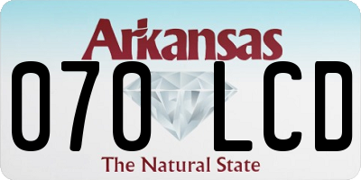 AR license plate 070LCD