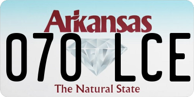 AR license plate 070LCE