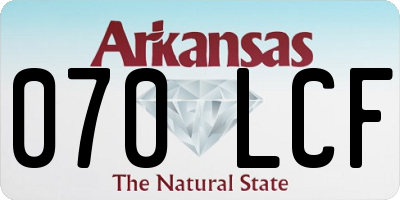 AR license plate 070LCF