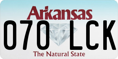 AR license plate 070LCK