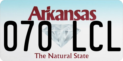 AR license plate 070LCL