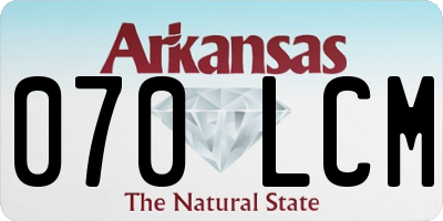 AR license plate 070LCM