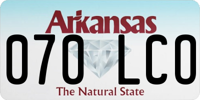AR license plate 070LCO