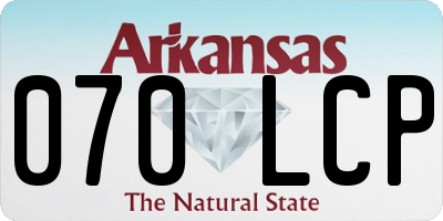 AR license plate 070LCP
