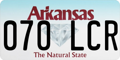 AR license plate 070LCR