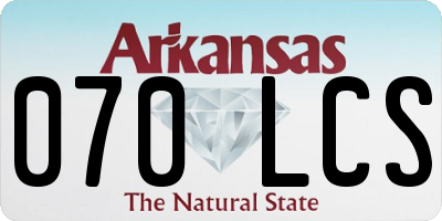 AR license plate 070LCS