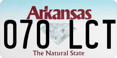 AR license plate 070LCT