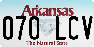 AR license plate 070LCV