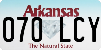 AR license plate 070LCY