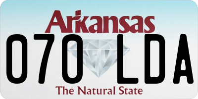 AR license plate 070LDA