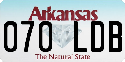 AR license plate 070LDB