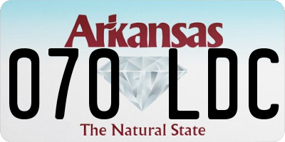 AR license plate 070LDC