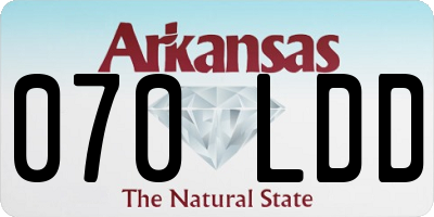AR license plate 070LDD