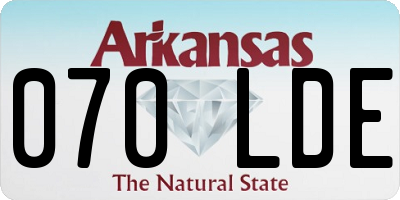 AR license plate 070LDE
