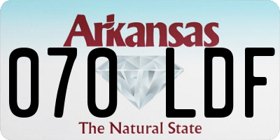AR license plate 070LDF