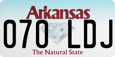 AR license plate 070LDJ