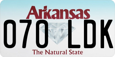 AR license plate 070LDK