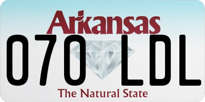 AR license plate 070LDL