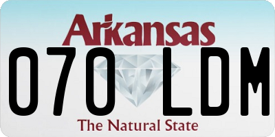 AR license plate 070LDM