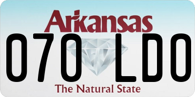 AR license plate 070LDO