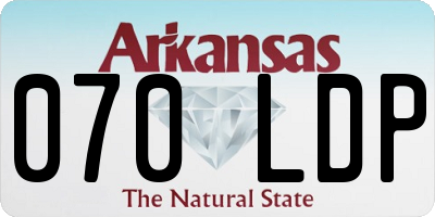AR license plate 070LDP