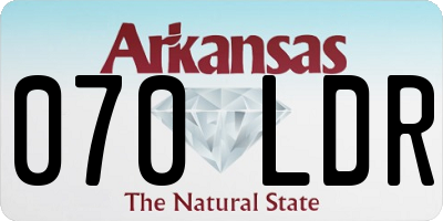 AR license plate 070LDR