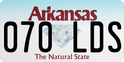 AR license plate 070LDS