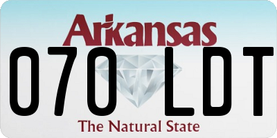 AR license plate 070LDT